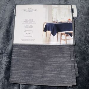 Threshold Chambray Cotton Tablecloth Oblong 60”x84”. NWT